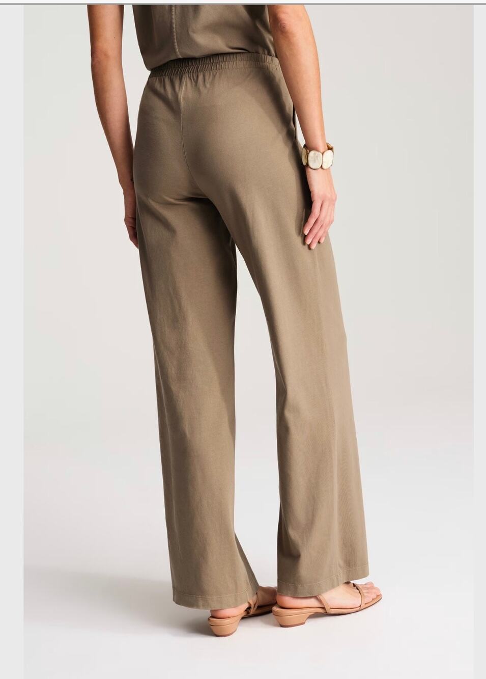 NWT J. Jill Pure Jill Tencel Wide Leg Pants Olive Green M Relaxed Lagenlook